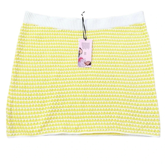NWT Future Collective Alani Noelle• Womens Crochet Checkered Mini Skirt size XXL - Picture 3 of 11